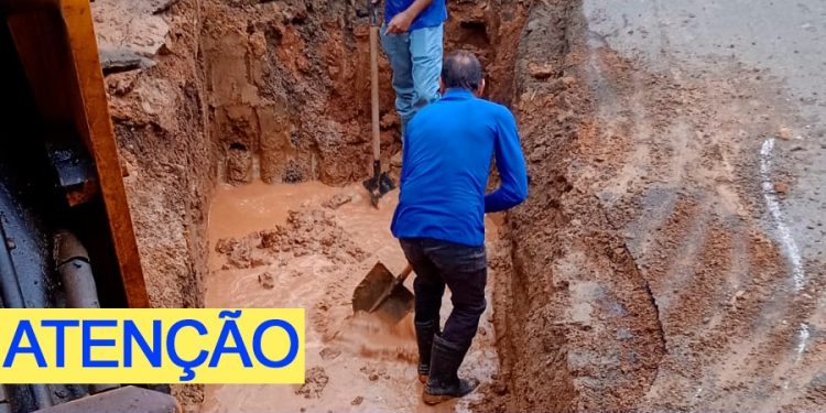 Rompimento em tubulação deixa sem água bairros e localidades próximas a rodoviária