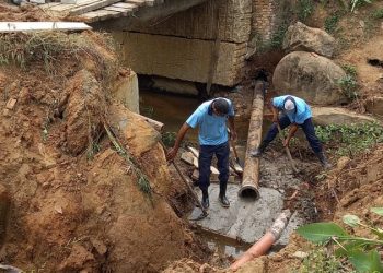 SAAE faz interligação de esgoto ao emissário no bairro Nicoline