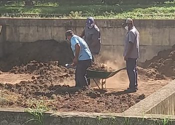 Leitos de secagem na ETE passaram por manutenção