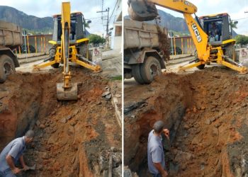 SAAE realiza reparo em rede de Água no centro