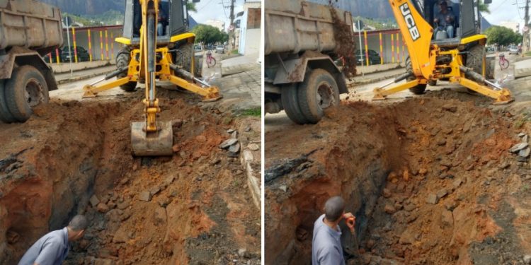 SAAE realiza reparo em rede de Água no centro